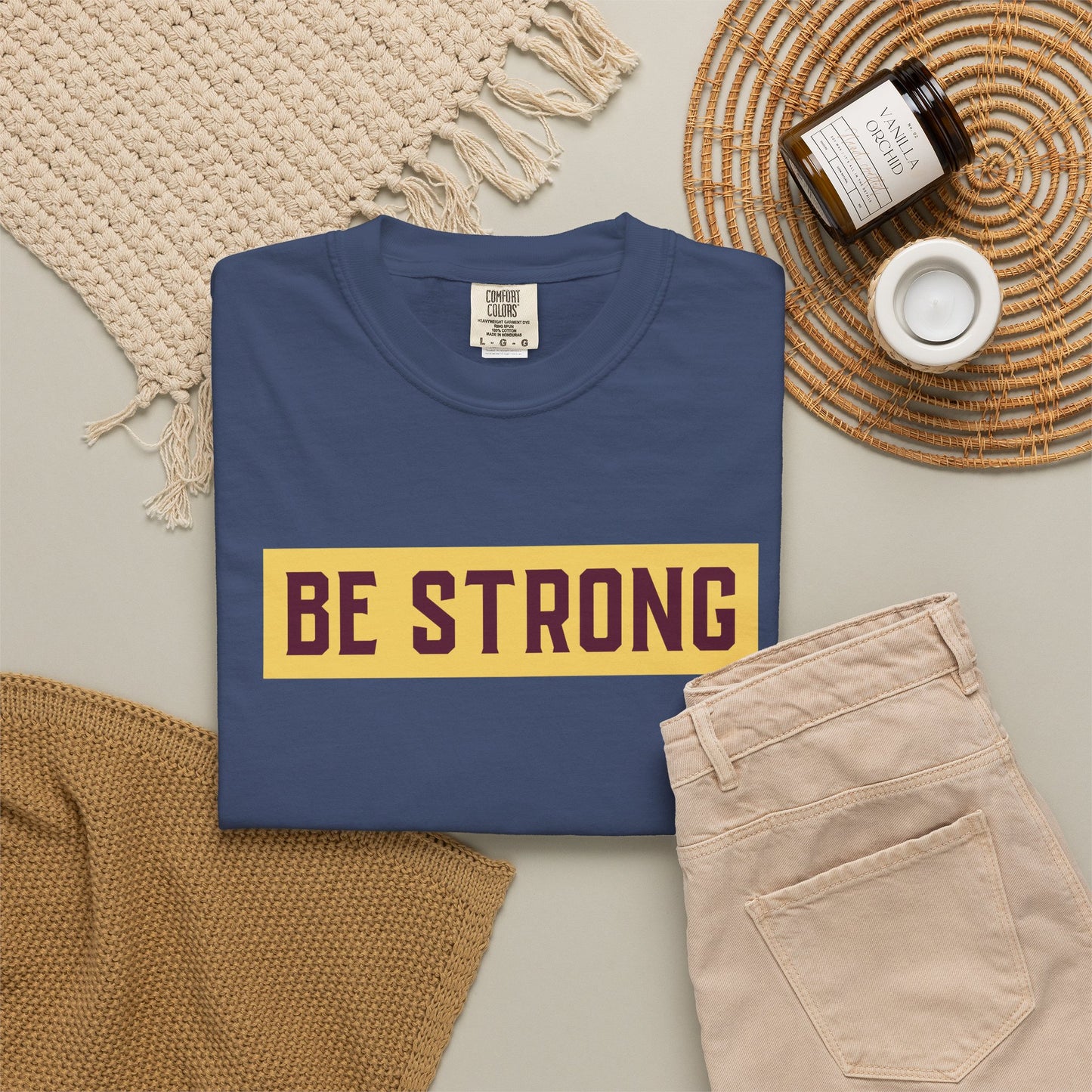 Be Strong Quotes Best Selling Unisex Heavy Cotton T-Shirt