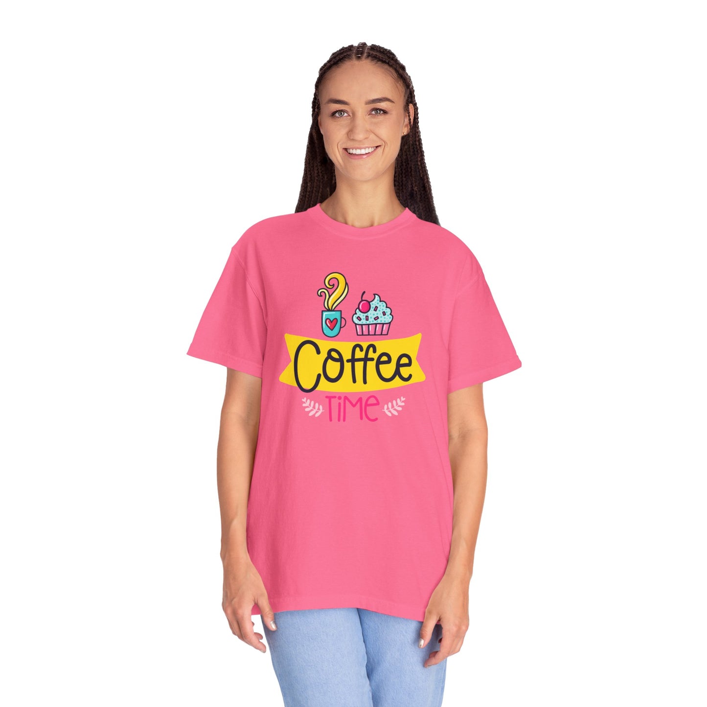 Funny Coffee Time Beans Latte Lovers Tee Black Brew Addicted Barista Freak Unisex Heavy Cotton T-Shirt