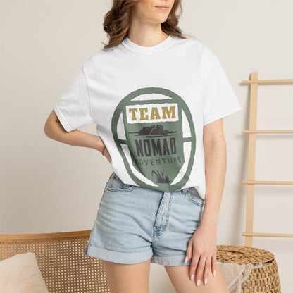 Team Nomad Constant Movement Discovery Freedom Adventure Enthusiasts Unisex Heavy Cotton T-Shirt