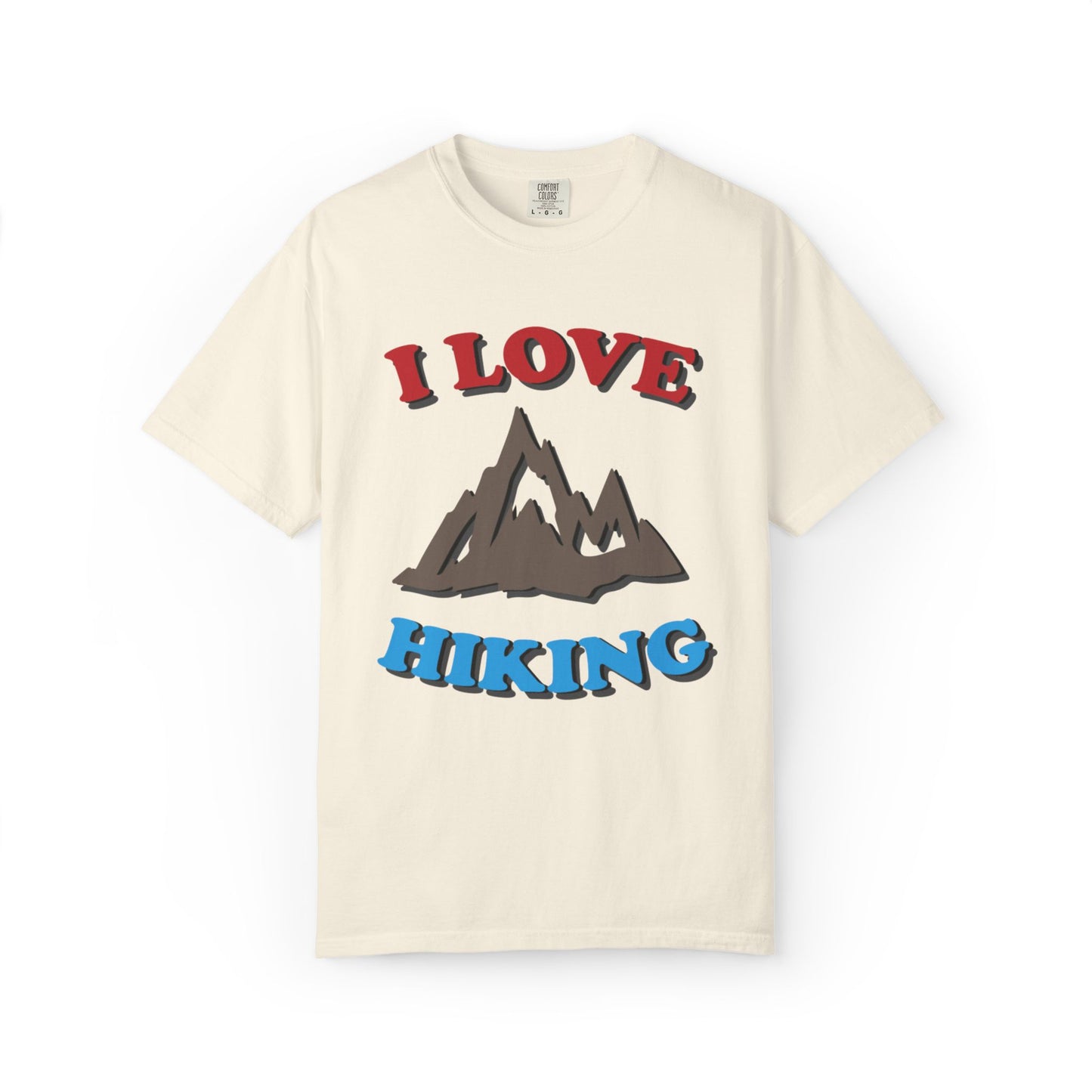I Love Hiking Trendy Tee Adventure Mountain Hut Belays Ropes Fun Activities Unisex Heavy Cotton T-Shirt