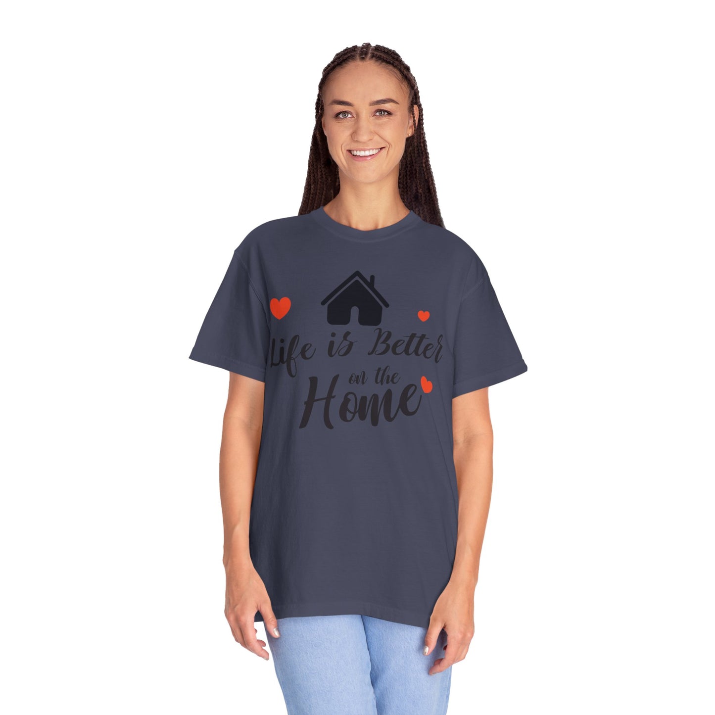 Life Is Better On The Home Peaceful Paradise Tee Cherished Space Heartfelt Haven Unisex Heavy Cotton T-Shirt