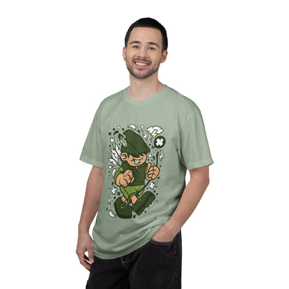 Rhino Robin Hood Folklore Mashup Tee Forest Guardian Adventure Story Fantasy Character Unisex Heavy Cotton T-Shirt
