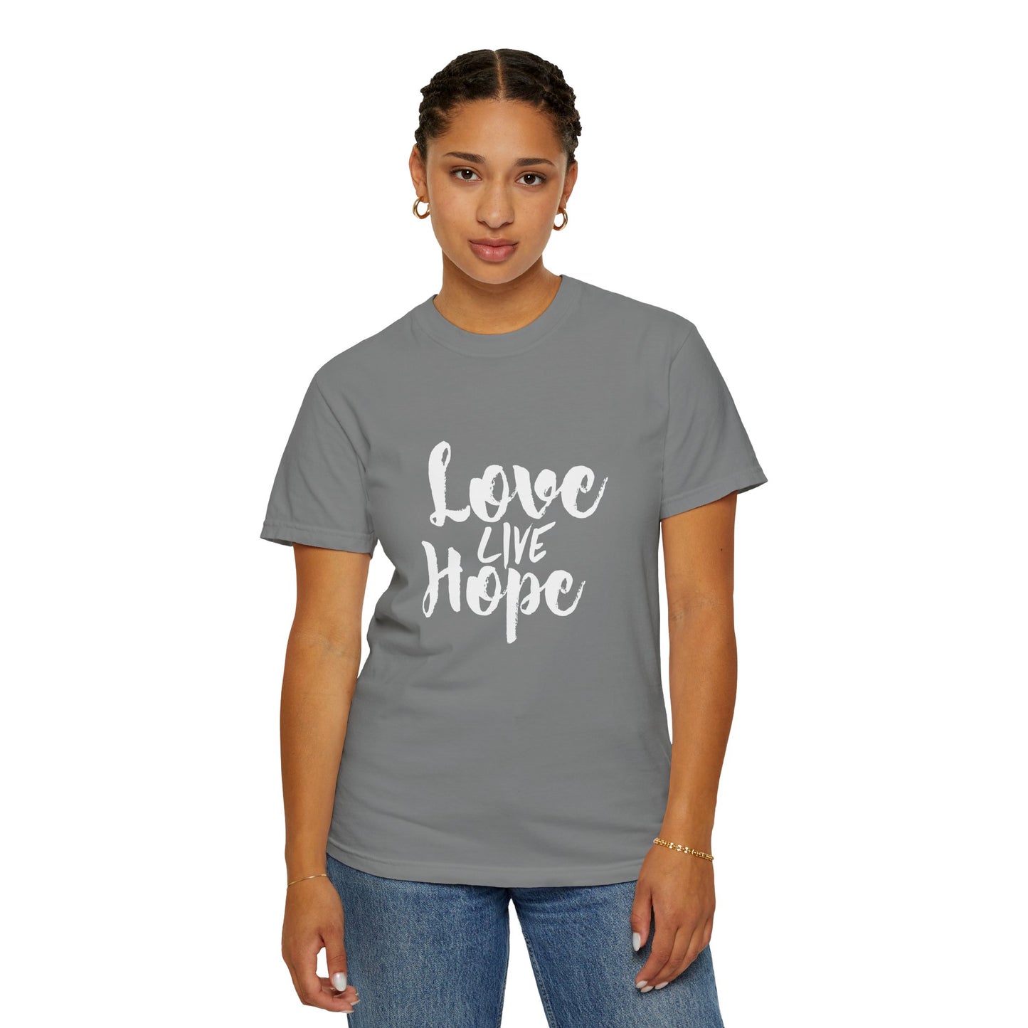 Love live hope Modern Tee Achievement Self-Improvement Unisex Heavy Cotton T-Shirt