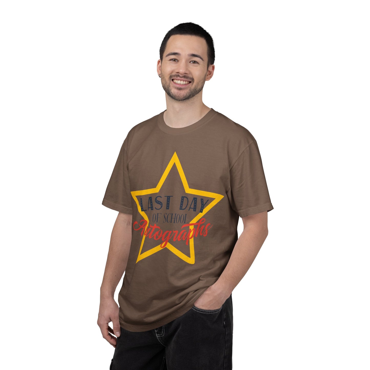 Last Day Of School Autographs Summer Break Goodbye Trendy Tee End-Of-Year Party Vacation Mode Unisex Heavy Cotton T-Shirt