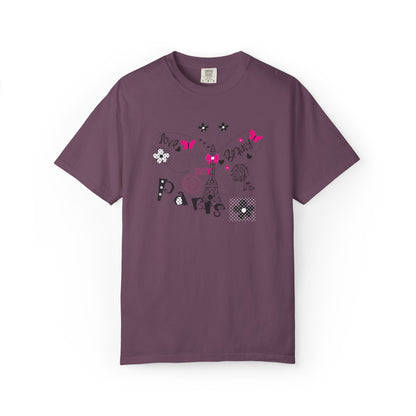 Paris Love Honeymoon Spots Candlelit Dinners Couples’ Tee Retreats Paris Fashion Unisex Heavy Cotton T-Shirt
