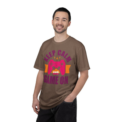 Inspirational Keep Calm And Game On Pro Gamer Skills Gaming Mindset Gaming Community Gaming Console Unisex Heavy Cotton T-Shirt