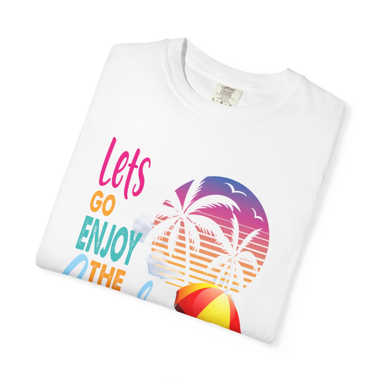Exciting Lets Go Enjoy The Summer Party Summer Adventure Camp Beach Days Ice Cream Road Trips Unisex Heavy Cotton T-Shirt