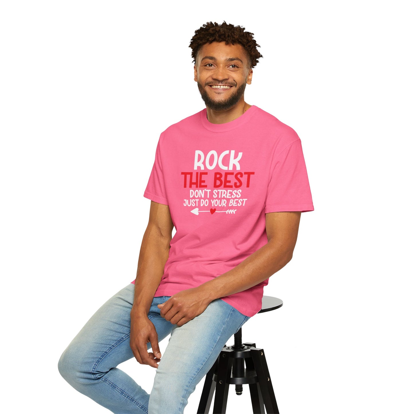 Motivational Rock The Best Stop Wishing Start Doing Action Goal Setting Modern Tee Achievement Self-Improvement Unisex Heavy Cotton T-Shirt