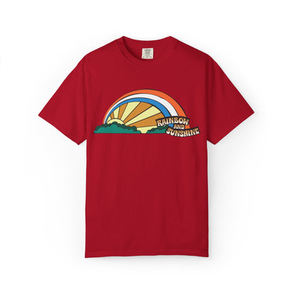 Rainbow And Sunshine Summer Trendy Tee Sunshine Days Ice Cream Summer Camp Beachcombing Anchor Unisex Heavy Cotton T-Shirt