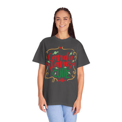 Candy Cane Cutie Enjoying Tee Tiny Helpers Jingle Bell Bling Festival Season Merry Christmas Unisex Heavy Cotton T-Shirt