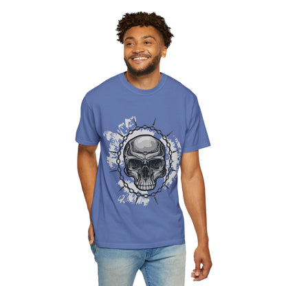 Chain Skull Cranium Head Anatomy Bones Trend Tee Horror Creepy Head X-ray Unisex Heavy Cotton T-Shirt