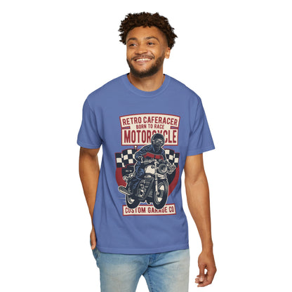 Retro Caferacer Vintage King Of The Road Classic Tee Bike Speed Racing Enthusiast Unisex Heavy Cotton T-Shirt