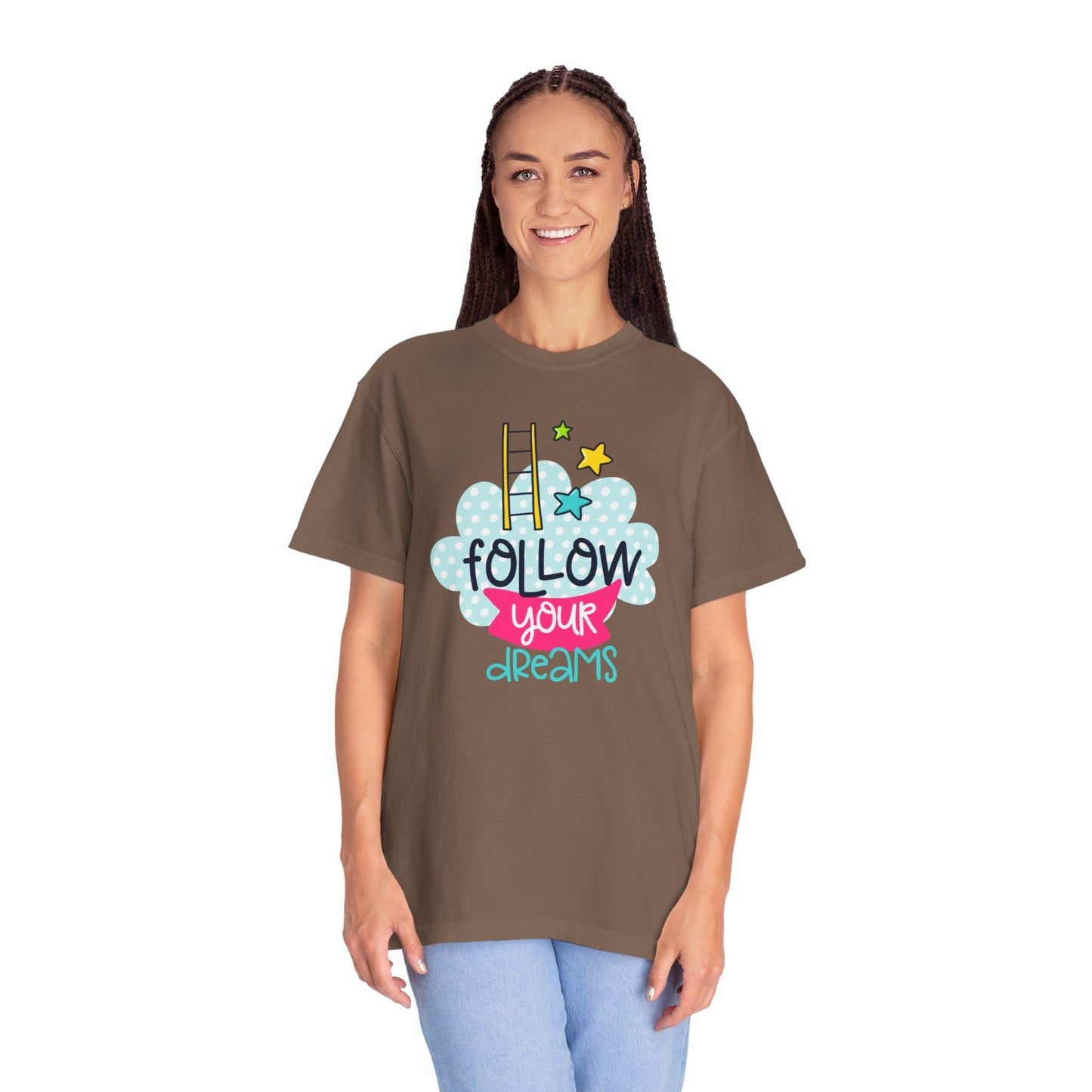 Follow Your Dreams Aspiration Determination Courage Night Wishes Unisex Heavy Cotton T-Shirt