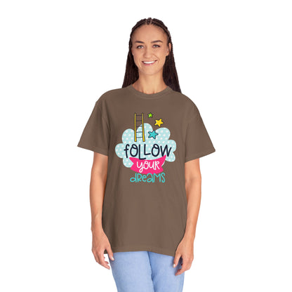 Follow Your Dreams Aspiration Determination Courage Night Wishes Unisex Heavy Cotton T-Shirt