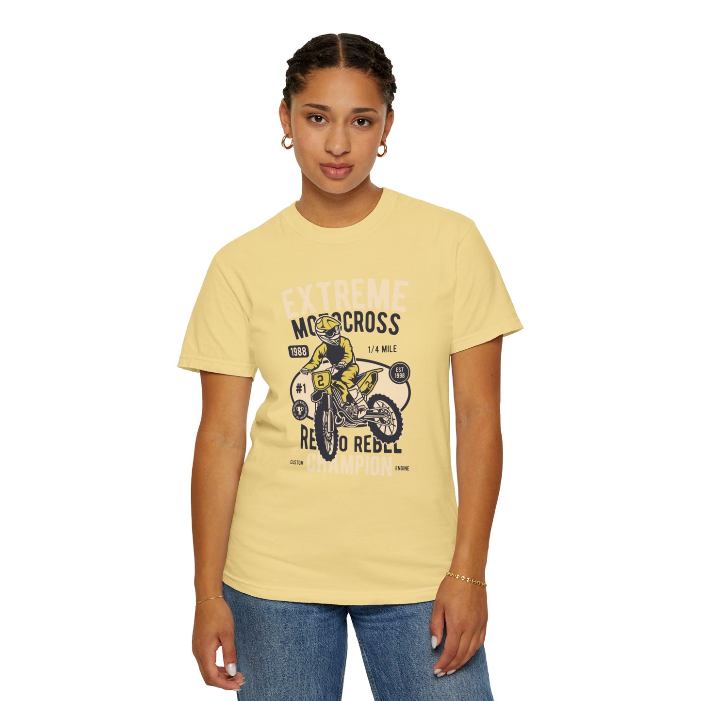 Extreme Champion Epic Trail Exploration Tee Thrill-Seeking Stunt Mastery Downhill Rush Unisex Heavy Cotton T-Shirt