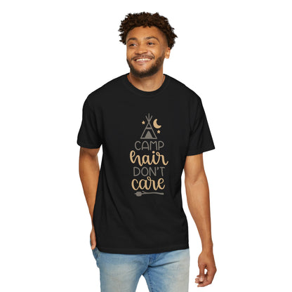 Camp Hair Don’t Care Adventure Mountain Tee Fun Activities Unisex Heavy Cotton T-Shirt