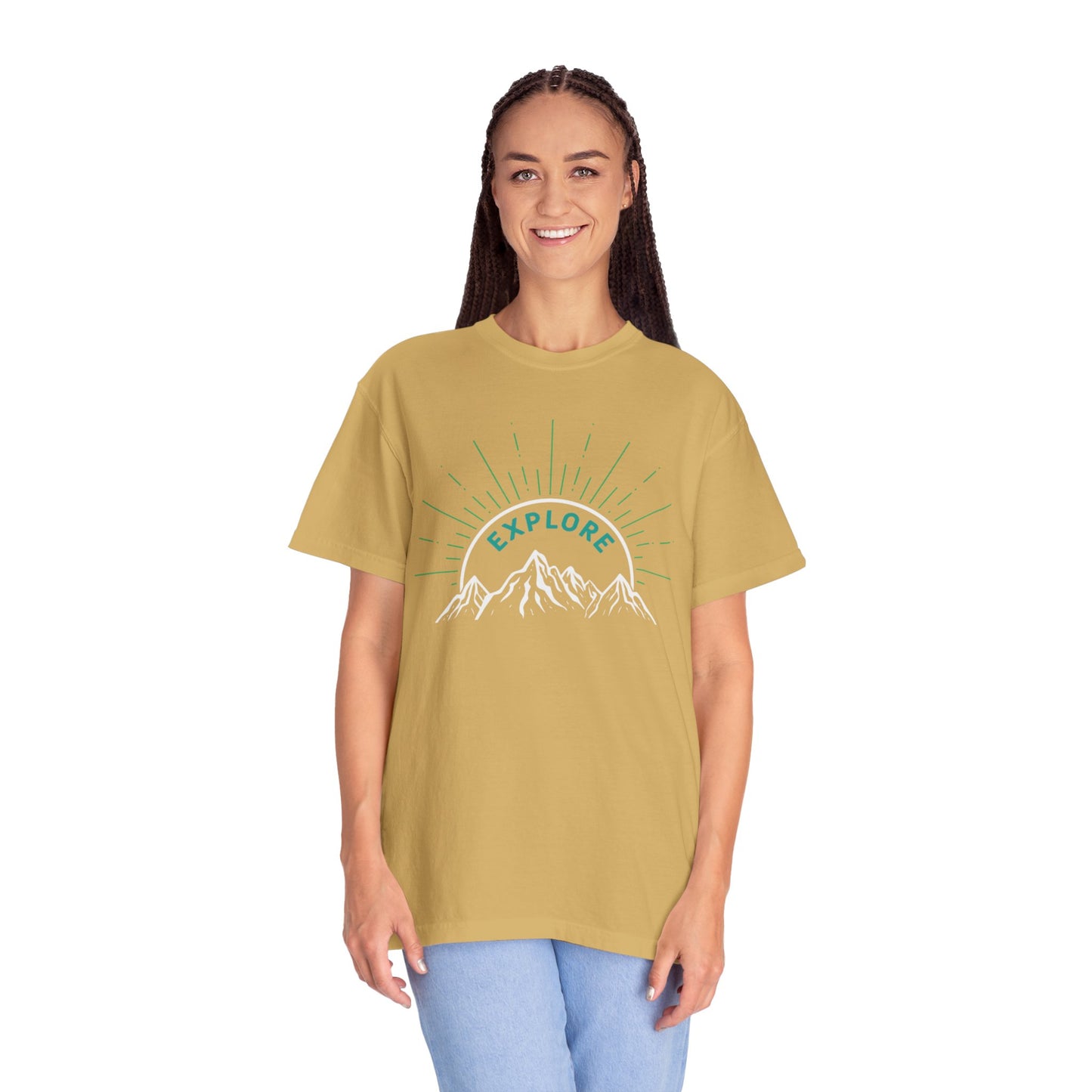 Funny Explore Mountain Adventure Tee Sarcastic Alpine Discover Camping Forest Unisex Heavy Cotton T-Shirt