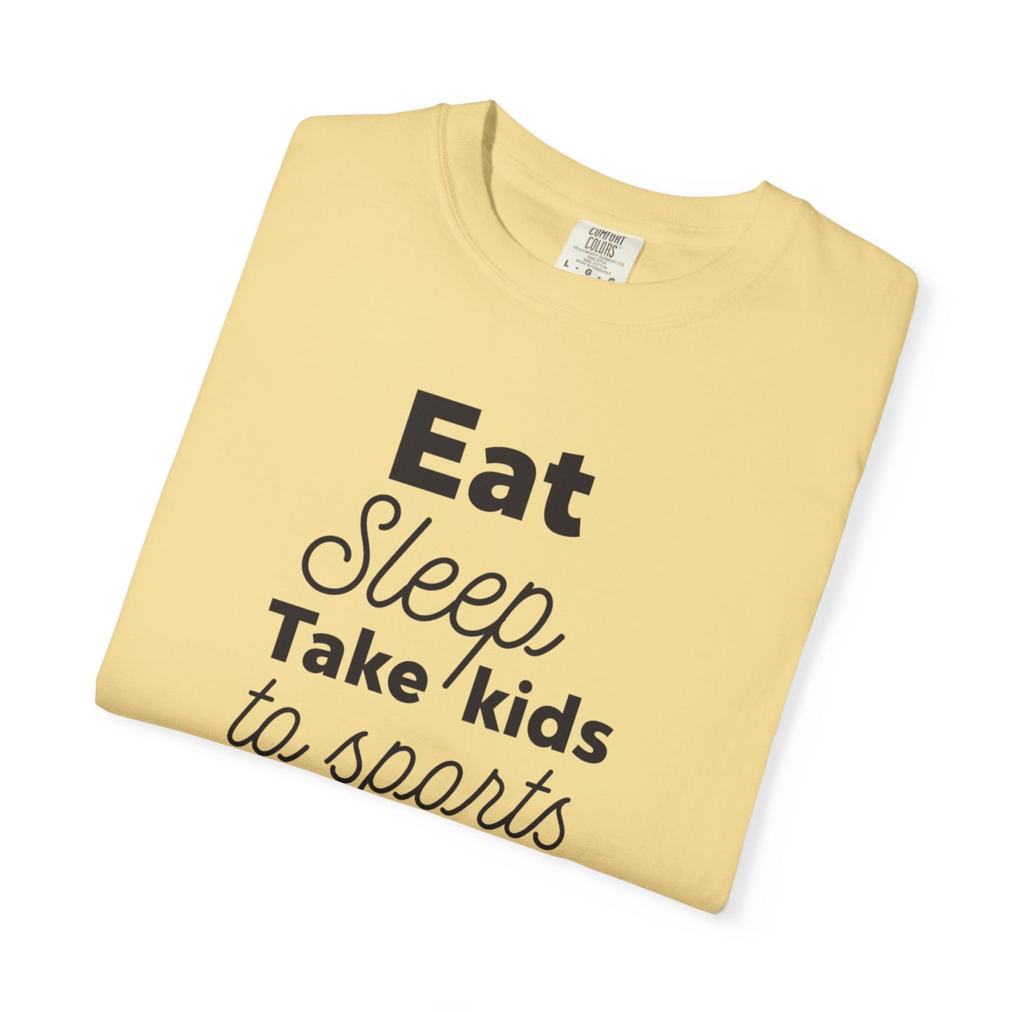 Eat Sleep Take Kids Motherhood Blessings Life Giver Mummy’s Tee Supermom Busy Schedule Duties Forever Same Routine Players Unisex Heavy Cotton T-Shirt