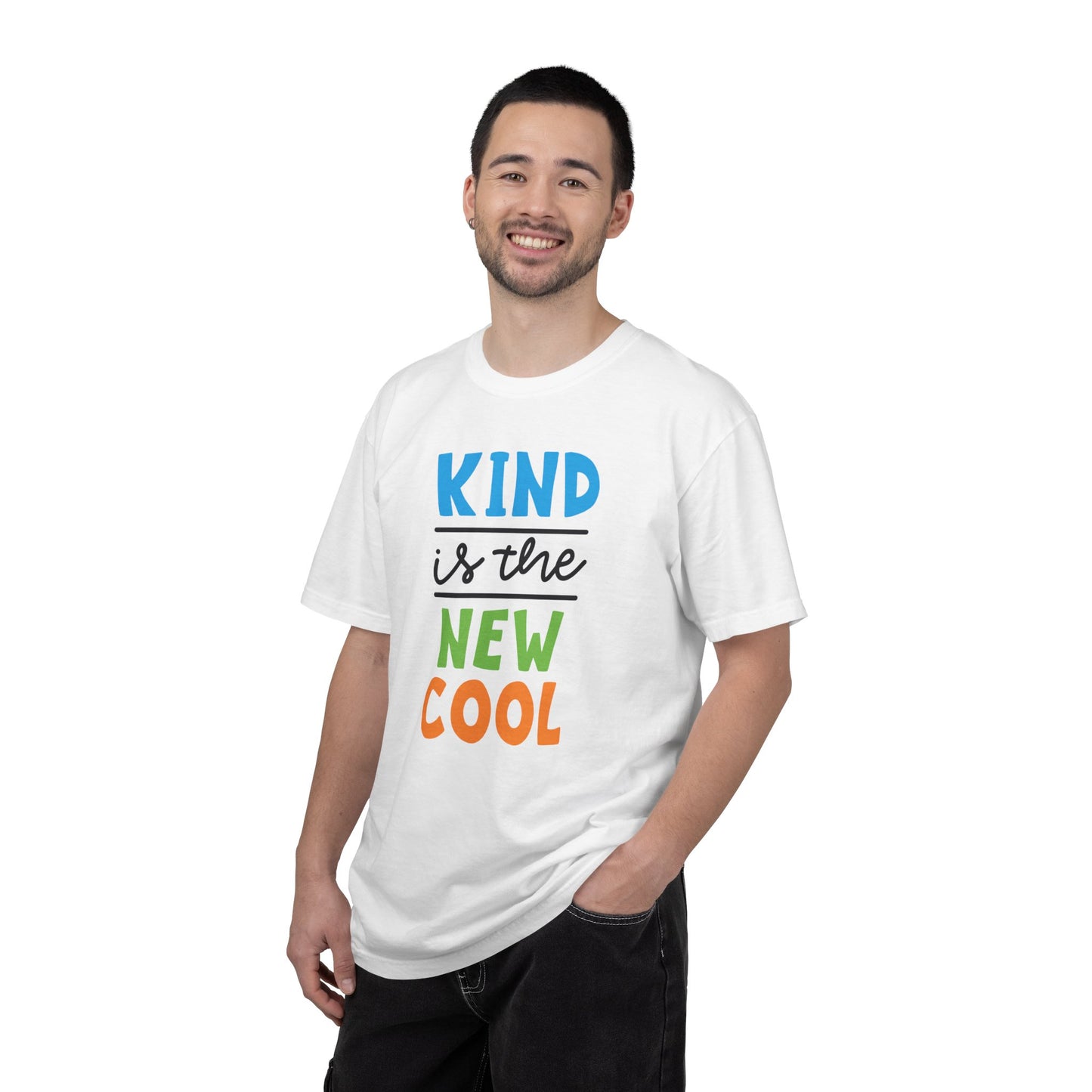 Kind Is The New Cool Positive Affirmation Tee Heartfelt Advice Inspirational Words Unisex Heavy Cotton T-Shirt