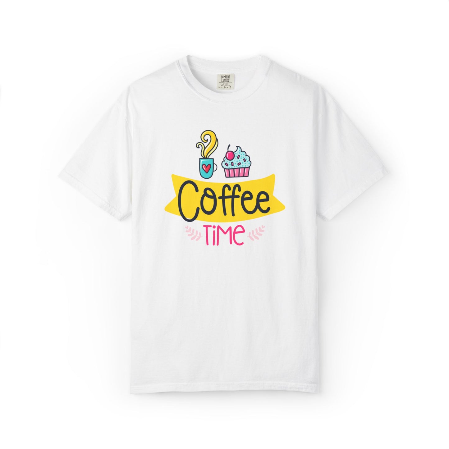 Funny Coffee Time Beans Latte Lovers Tee Black Brew Addicted Barista Freak Unisex Heavy Cotton T-Shirt
