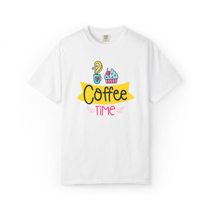 Funny Coffee Time Beans Latte Lovers Tee Black Brew Addicted Barista Freak Unisex Heavy Cotton T-Shirt
