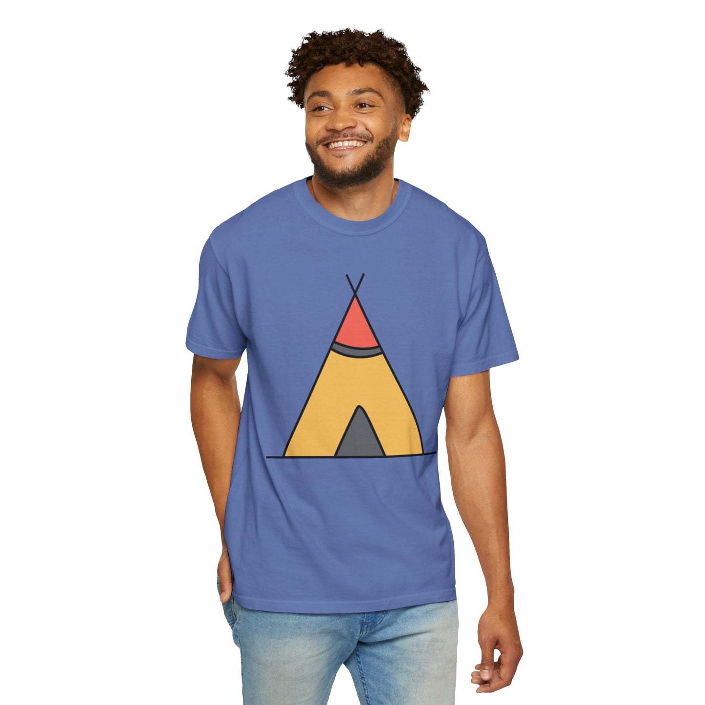 Camping  Adventure Lovers Tee Nature Exploration Bonfire Travel Van Unisex Heavy Cotton T-Shirt