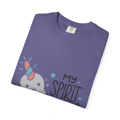 My Spirit Animal Is a Narwhal Unicorn Of The Sea Tusk Tee Inuit Culture Migration Unisex Heavy Cotton T-Shirt