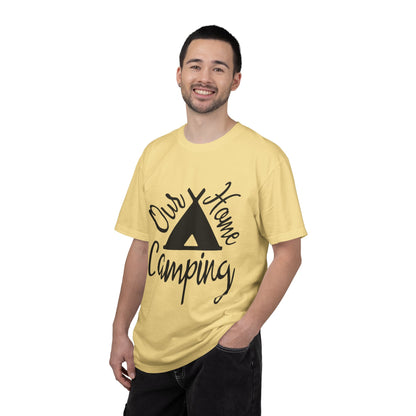 Our Home Camping Freedom Fighter Adventure Lovers Tee Nature Exploration Bonfire Travel Van Unisex Heavy Cotton T-Shirt