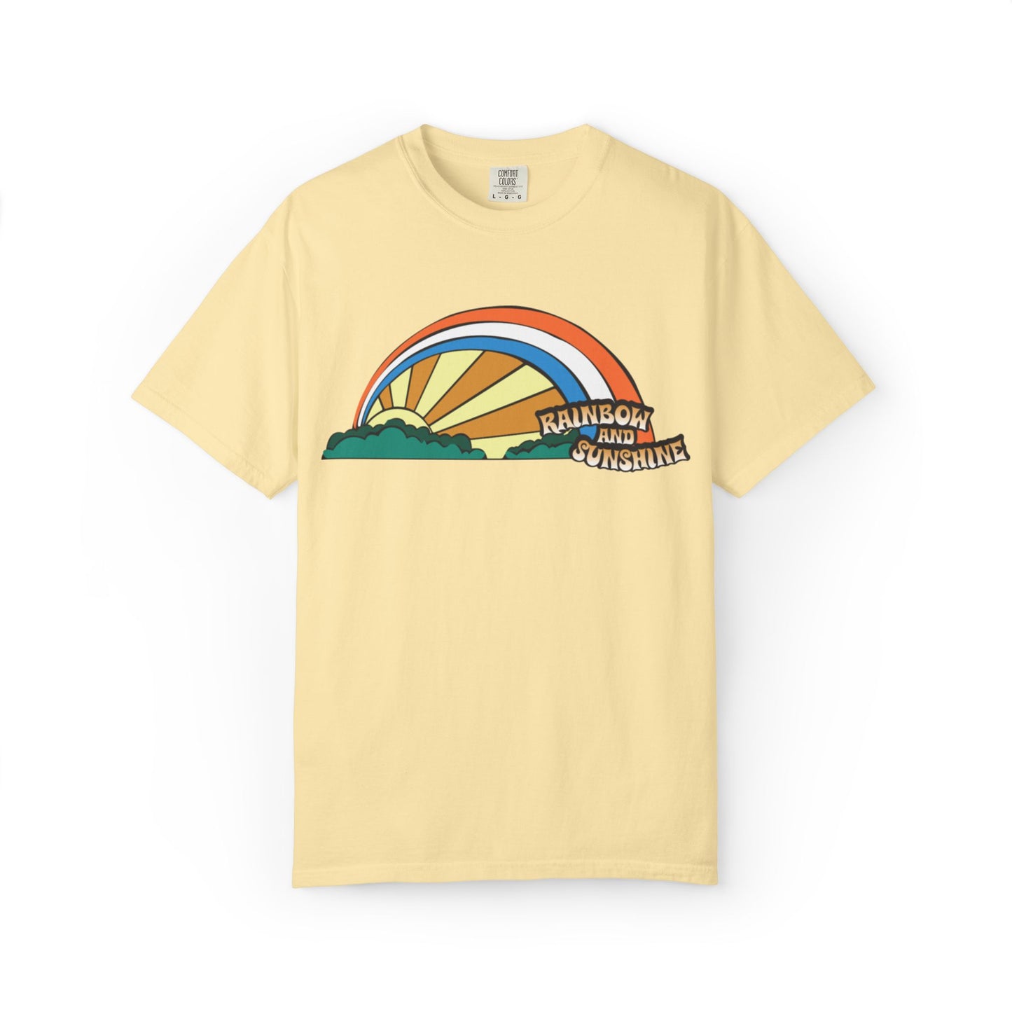 Rainbow And Sunshine Summer Trendy Tee Sunshine Days Ice Cream Summer Camp Beachcombing Anchor Unisex Heavy Cotton T-Shirt