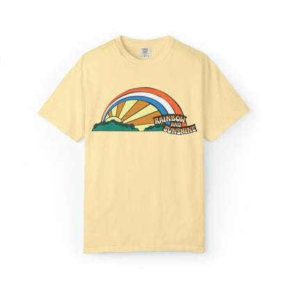 Rainbow And Sunshine Summer Trendy Tee Sunshine Days Ice Cream Summer Camp Beachcombing Anchor Unisex Heavy Cotton T-Shirt