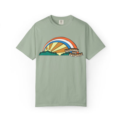 Rainbow And Sunshine Summer Trendy Tee Sunshine Days Ice Cream Summer Camp Beachcombing Anchor Unisex Heavy Cotton T-Shirt