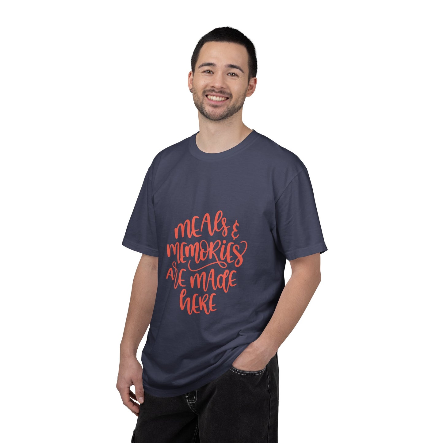 Meals & Memories Are Made Here Chapters Of Life Precious Moments Tee Recollections Meaningful Experiences Nostalgia Unisex Heavy Cotton T-Shirt
