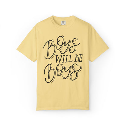 Funny Boys Will Be Boys Rule Heartwarming Sarcastic Decent Lovely Trendy Tee Sweet Stubborn Handsome Unisex Heavy Cotton T-Shirt