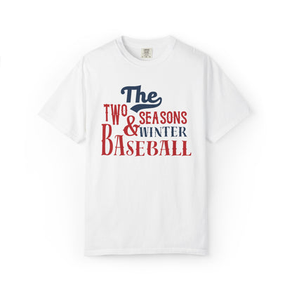 The Two Seasons Winter & Baseball Pitcher’s Snow Peace Tee Scoreboard Smiles Inning Of Joy Unisex Heavy Cotton T-Shirt