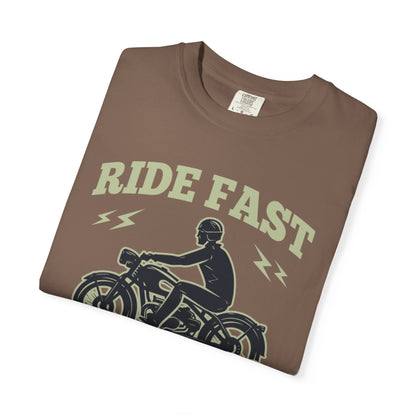 Thriller Ride Fast Caferacer Motorcycle Club Bike Lovers High-speed Adventure Bike Unisex Heavy Cotton T-Shirt