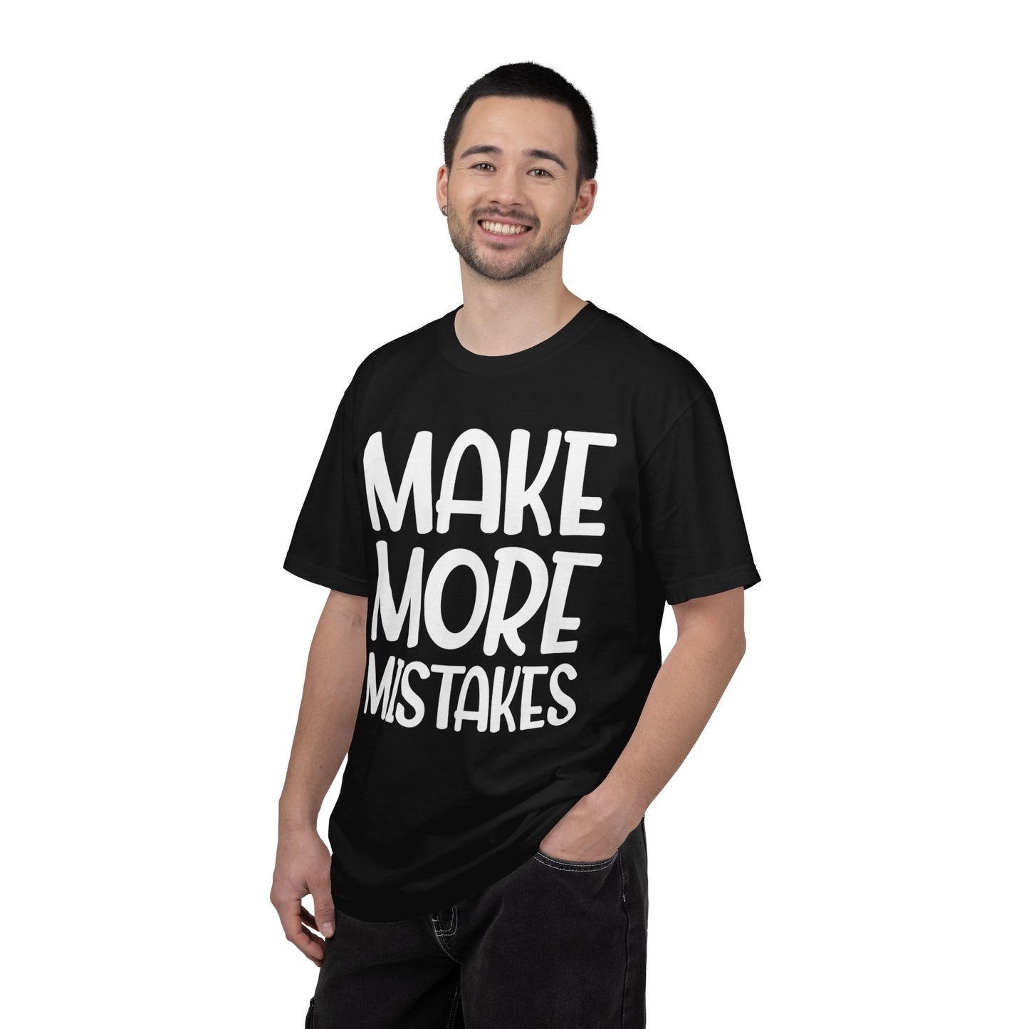 Make More Mistakes Trendy Tee Learning Journey Empowerment Creative Passionate Hard Work Keep Trying Unisex Heavy Cotton T-Shirt