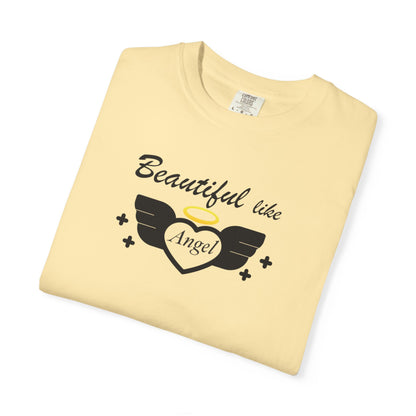 Beautiful Like Angel Politeness Tee Confidence Boost Stunning Gracefulness Unisex Heavy Cotton T-Shirt
