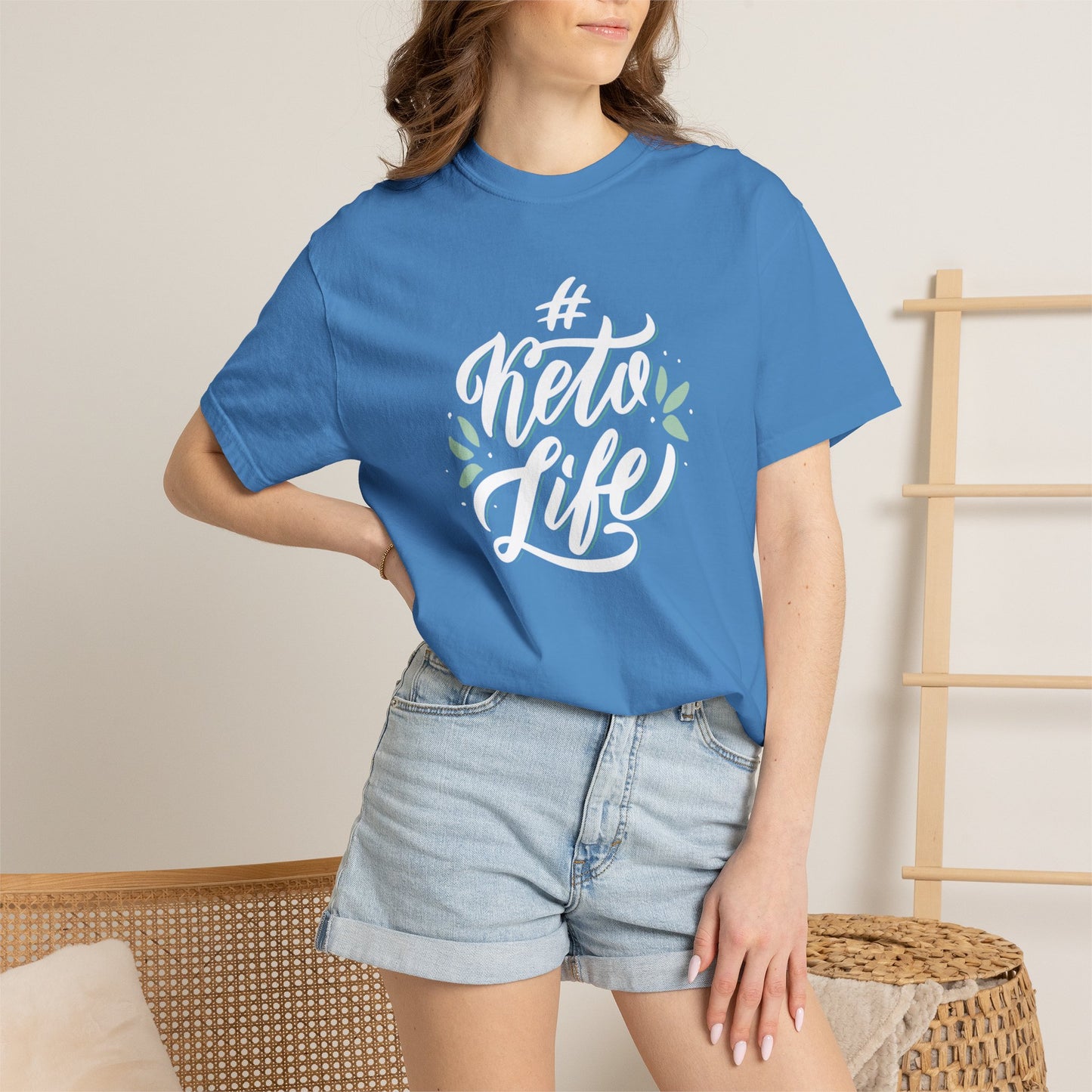 Keto Life Low-Carb Vegetables Tee Moderate Protein Fat Adaptation Intermittent Fasting Unisex Heavy Cotton T-Shirt