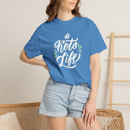 Keto Life Low-Carb Vegetables Tee Moderate Protein Fat Adaptation Intermittent Fasting Unisex Heavy Cotton T-Shirt
