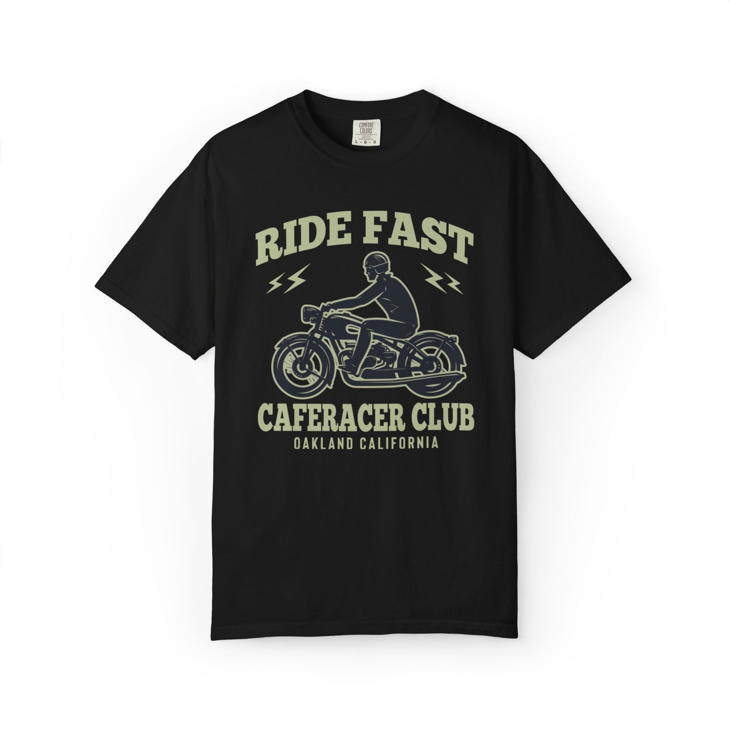 Thriller Ride Fast Caferacer Motorcycle Club Bike Lovers High-speed Adventure Bike Unisex Heavy Cotton T-Shirt