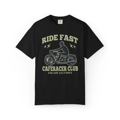 Thriller Ride Fast Caferacer Motorcycle Club Bike Lovers High-speed Adventure Bike Unisex Heavy Cotton T-Shirt