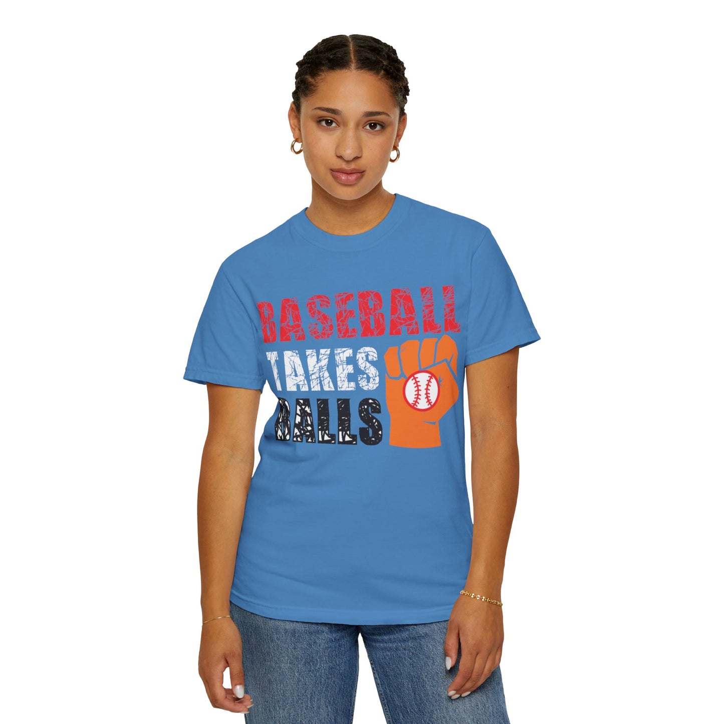 Baseball Takes Ball Defensive Prowess Tee Fielding Excellence Outfield Expertise Unisex Heavy Cotton T-Shirt