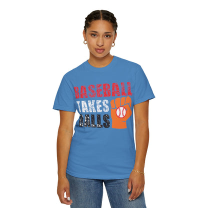 Baseball Takes Ball Defensive Prowess Tee Fielding Excellence Outfield Expertise Unisex Heavy Cotton T-Shirt