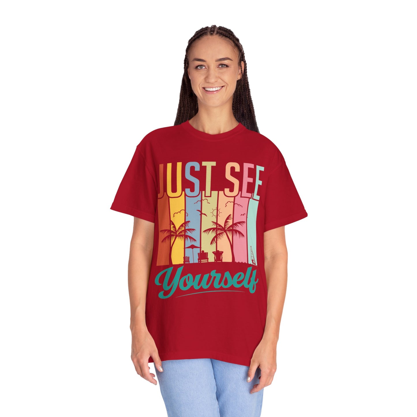 Inspirational Just See Yourself Self-Discovery Personal Vision Focus Summer Vibes Unisex Heavy Cotton T-Shirt