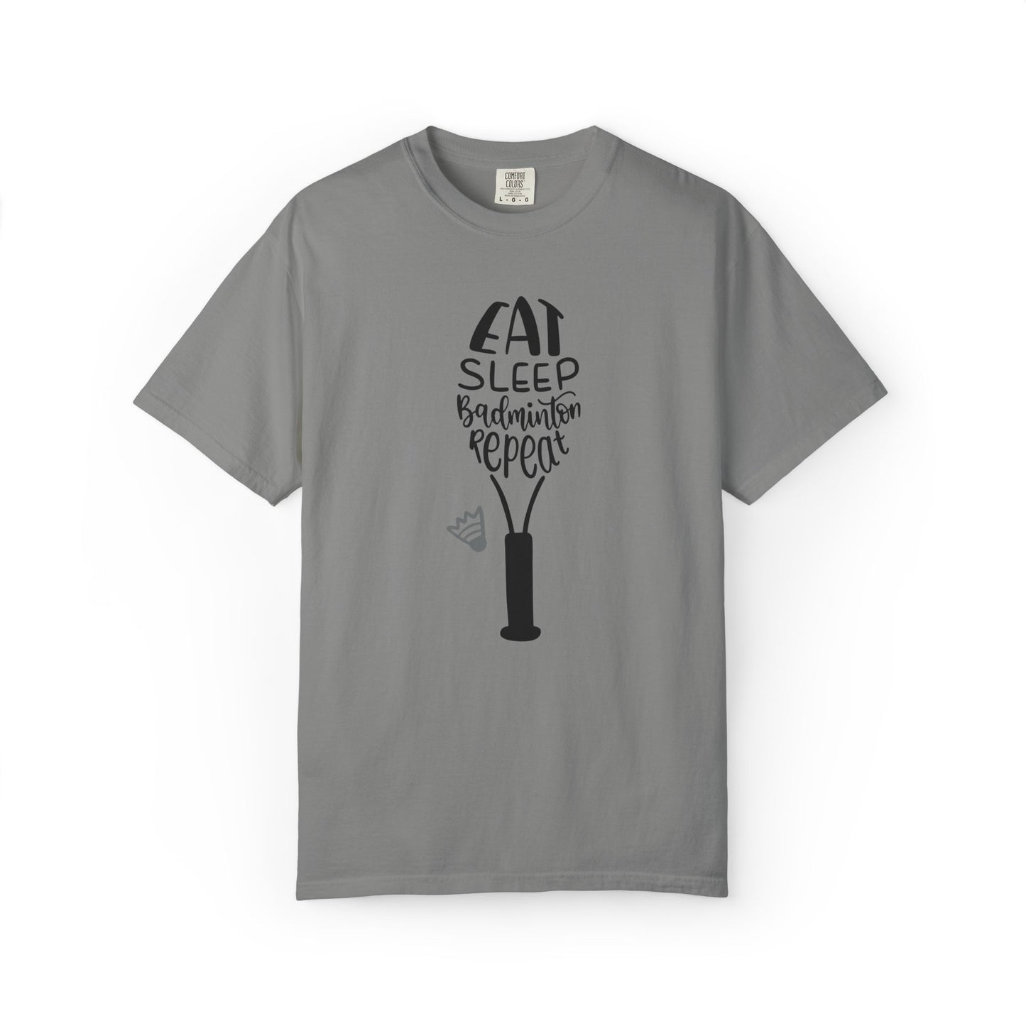 Eat Sleep Badminton Repeat Stay Active Motivation Tee Winning Attitude Sports Dedication Shuttlecock Addiction Unisex Heavy Cotton T-Shirt