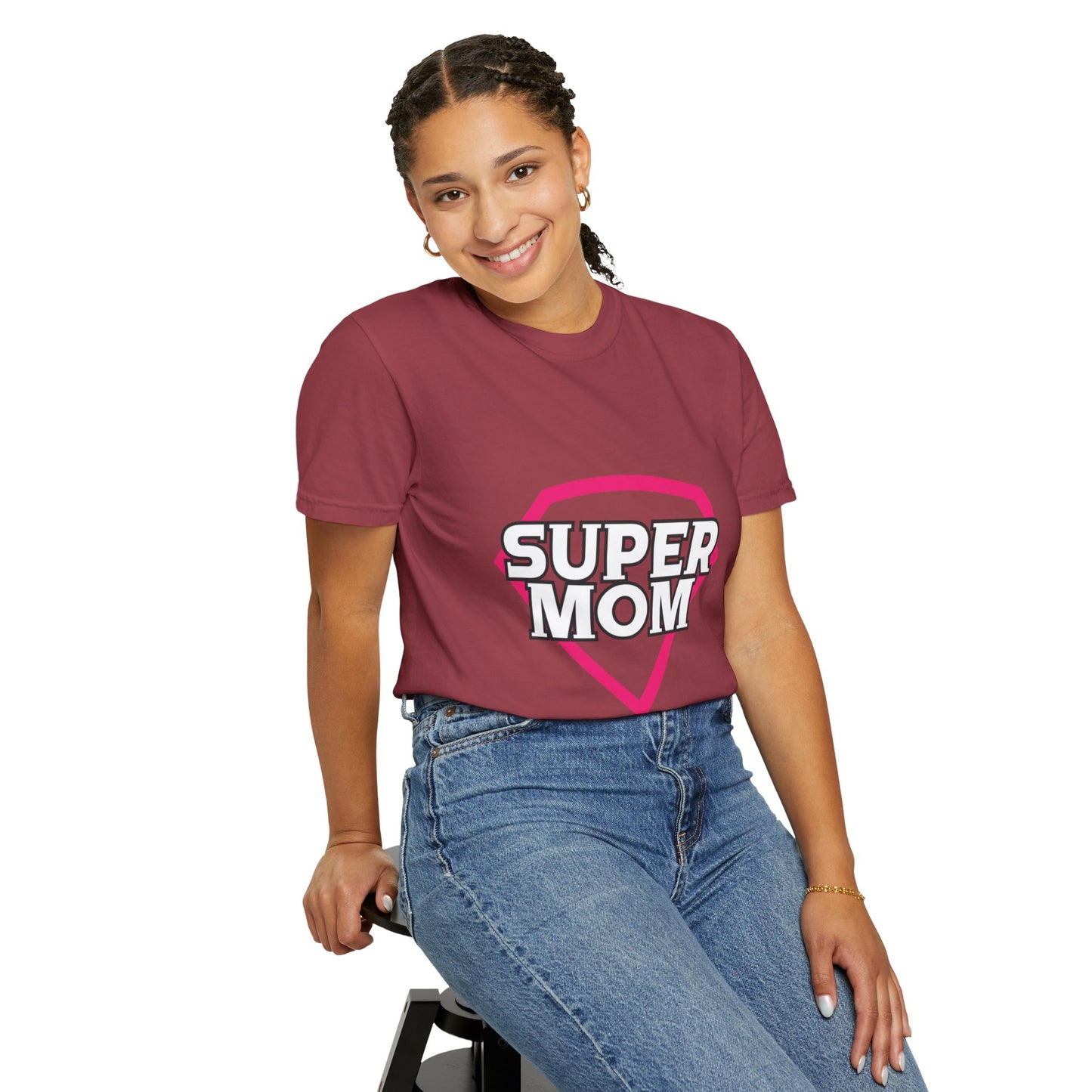 Cute Super Mom Motherhood Mama Love Master Multitasker Life Giver Wonder Woman Unisex Heavy Cotton T-Shirt