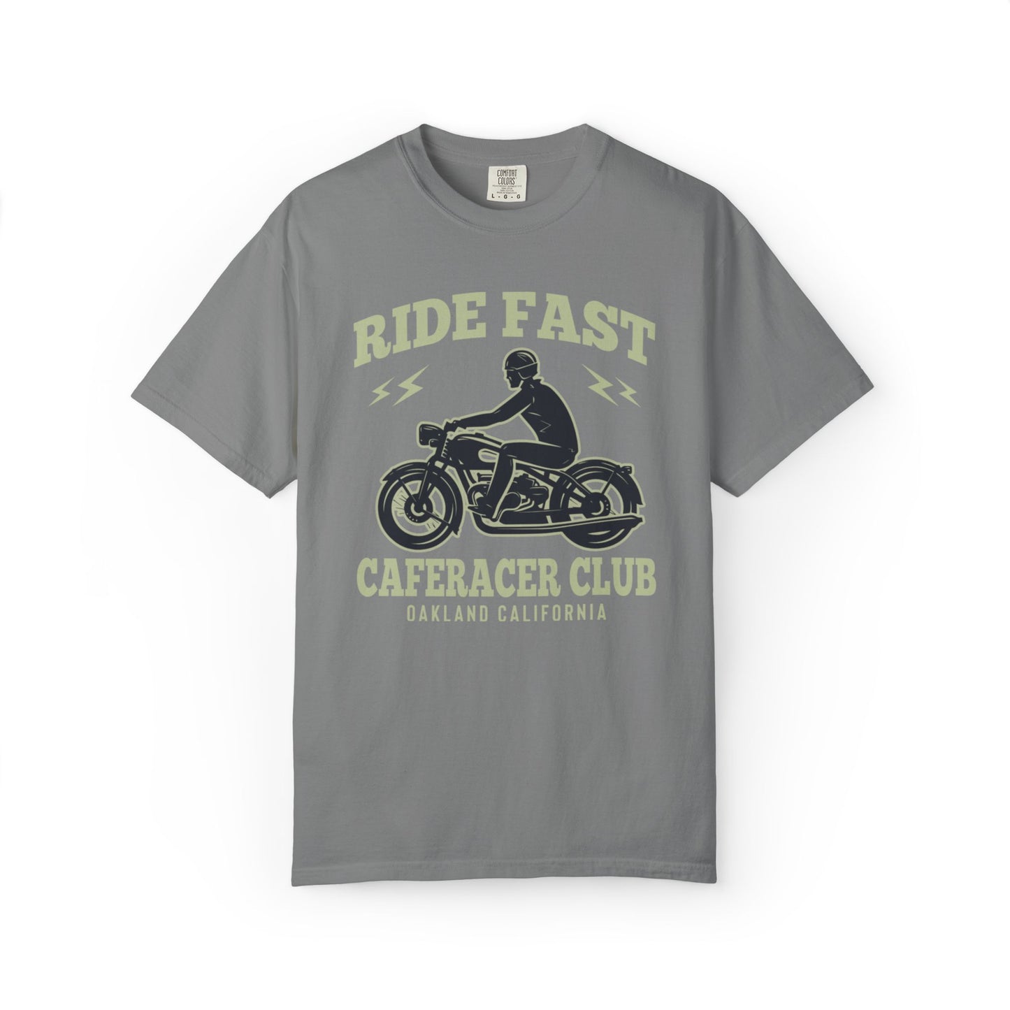 Thriller Ride Fast Caferacer Motorcycle Club Bike Lovers High-speed Adventure Bike Unisex Heavy Cotton T-Shirt