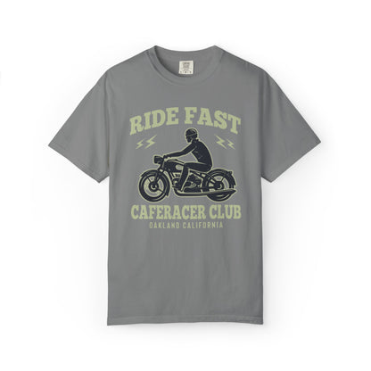 Thriller Ride Fast Caferacer Motorcycle Club Bike Lovers High-speed Adventure Bike Unisex Heavy Cotton T-Shirt