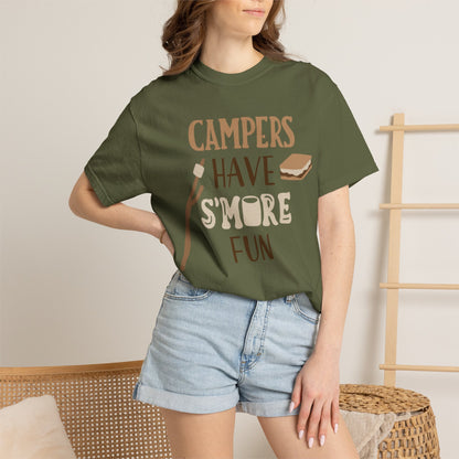 Campers Adventure Mountain Tee Belays Ropes Fun Activities Unisex Heavy Cotton T-Shirt
