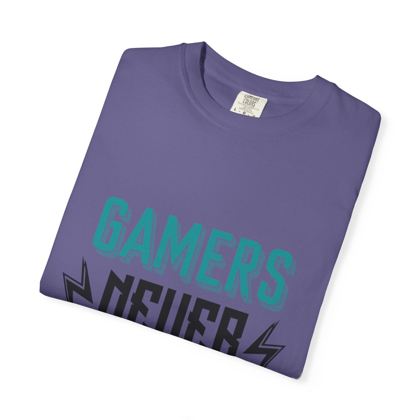 Gamers Never Die Warriors Tee Non-Stop Playing Obsession Mastery Thrill Unisex Heavy Cotton T-Shirt